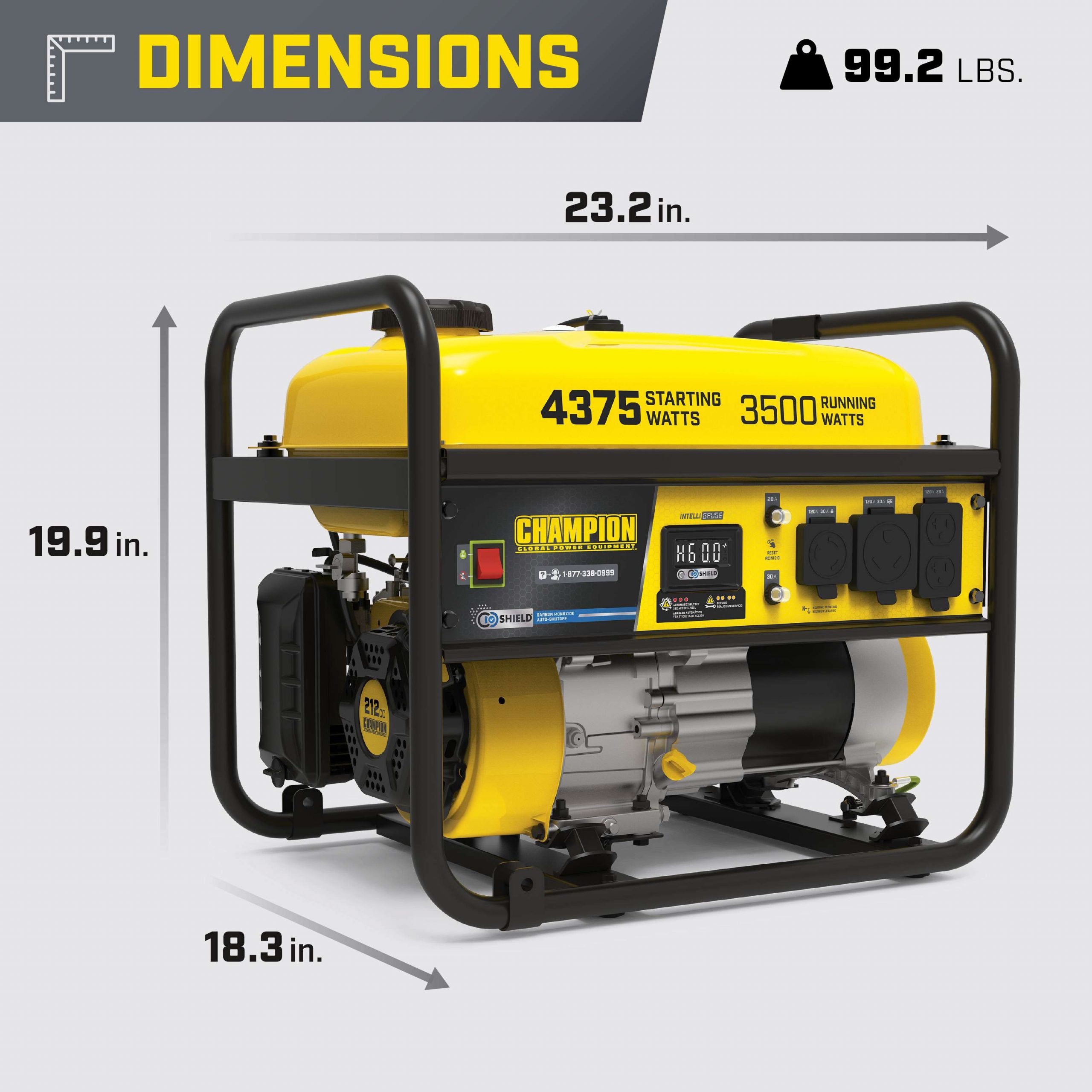 201286- Champion 3500W Generator with CO Shield® - NEW - Image 5