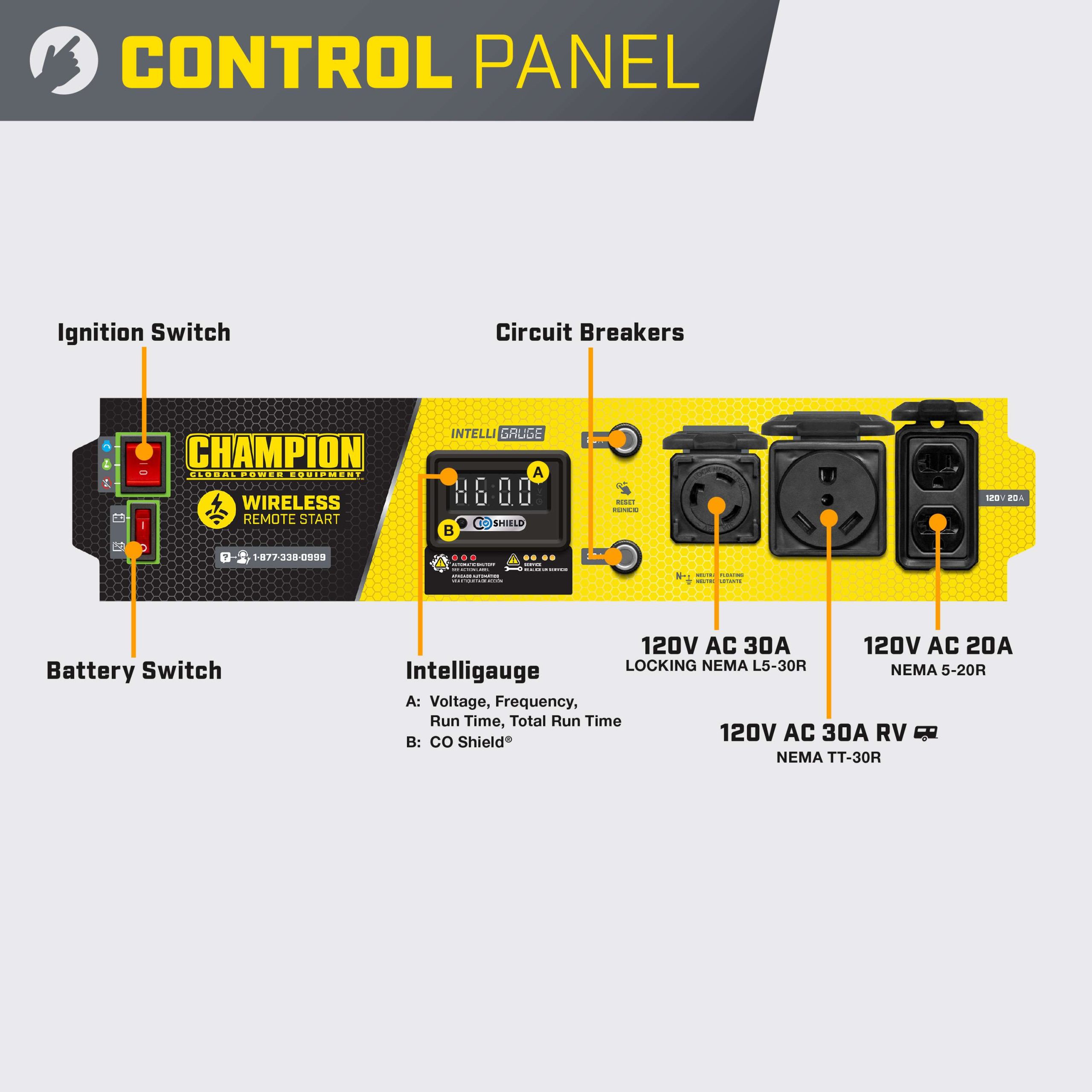 201489 - Champion 3500W Wireless Start Generator with CO Shield®- NEW - Image 2