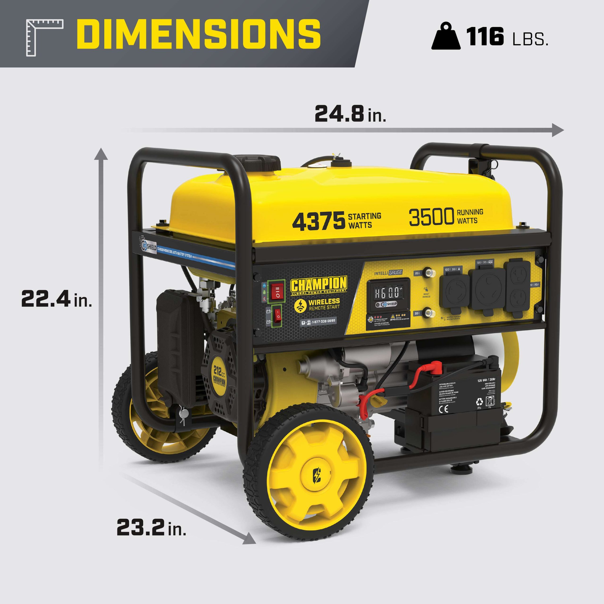 201489 - Champion 3500W Wireless Start Generator with CO Shield®- NEW - Image 5