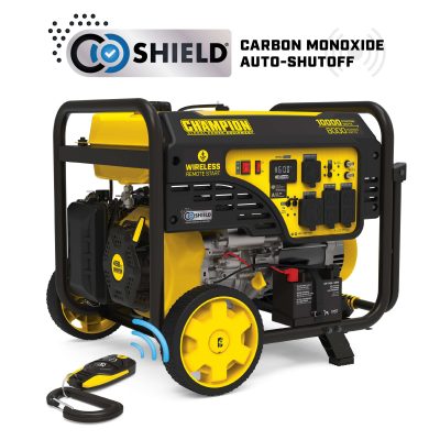 201506 - Champion 8000-Watt Wireless Remote Start Home Backup Portable Generator with CO Shield® -NEW