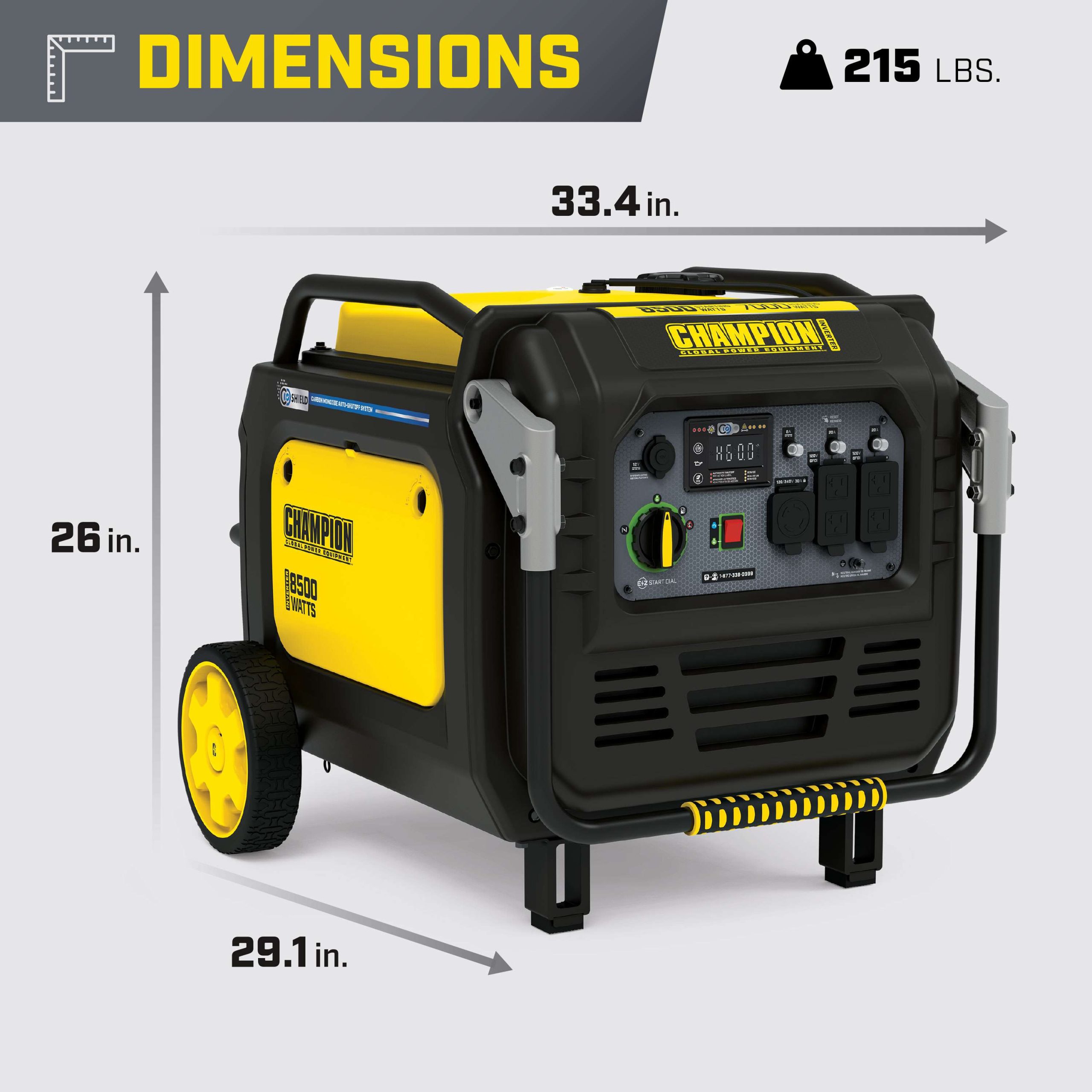 201509- Champion 8500W Electric Start Inverter with CO Shield® - NEW - Image 6