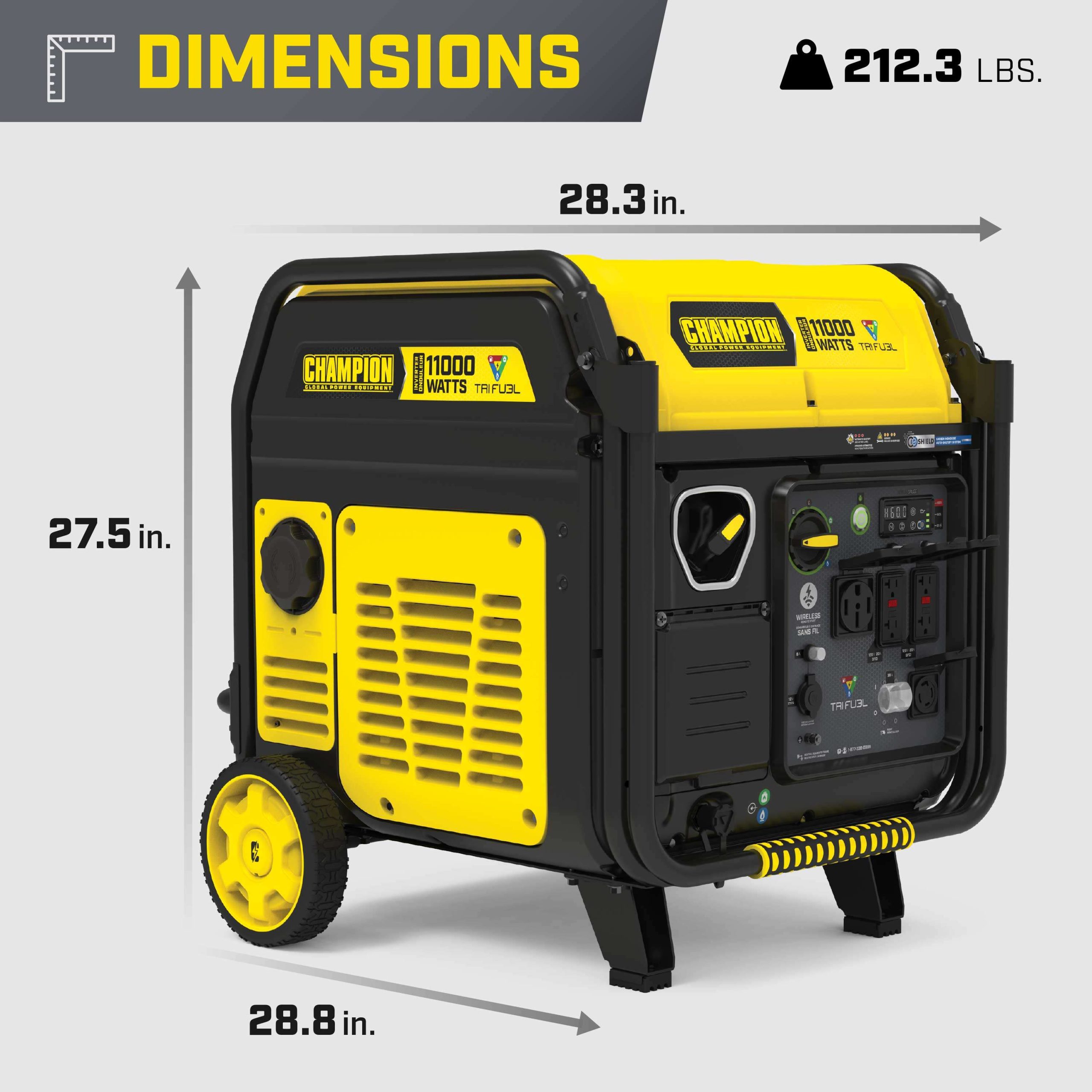 201423- Champion 11,000W Wireless Start Tri Fuel Inverter with CO Shield® - NEW - Image 6