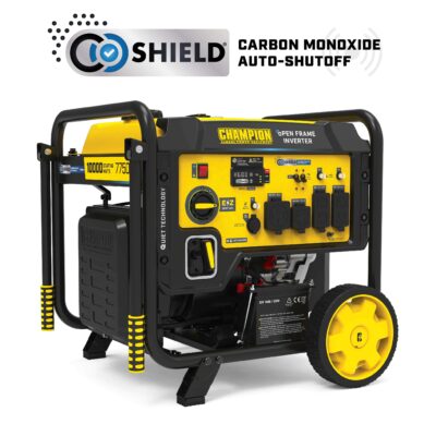 201240-  Champion 10,000-Watt Electric Start Portable Open Frame Inverter Generator with Quiet Technology and CO Shield®​​​​​​​​​​​​