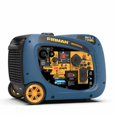 WH03242F - Firman Dual Fuel Inverter Portable Generator 4000W Electric Start with CO ALERT - Refurbished
