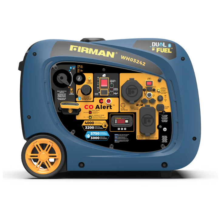 WH03242F - Firman Dual Fuel Inverter Portable Generator 4000W Electric Start with CO ALERT - Refurbished - Image 4